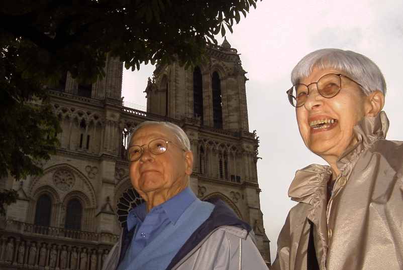 in front of Notre Dame