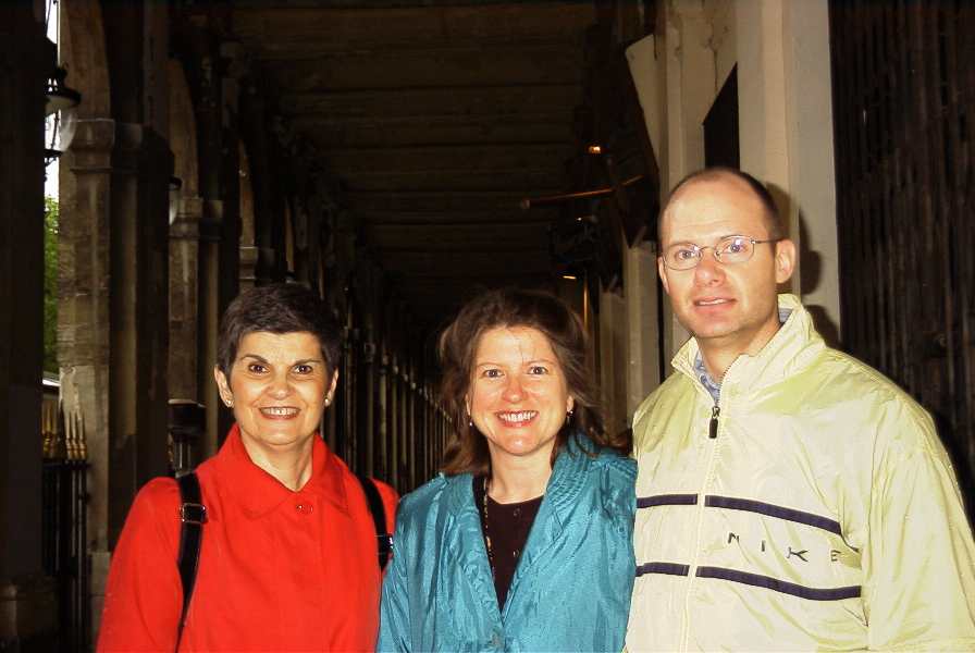 In the walkway of the Palais Royal